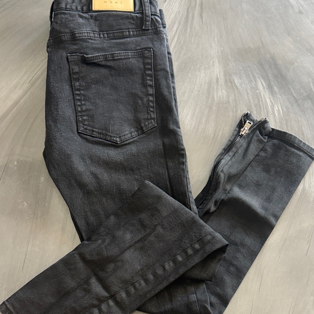 MNML Dark Charcoal Skinny Jeans